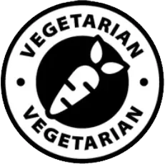 Badge reading vegetarian friendly